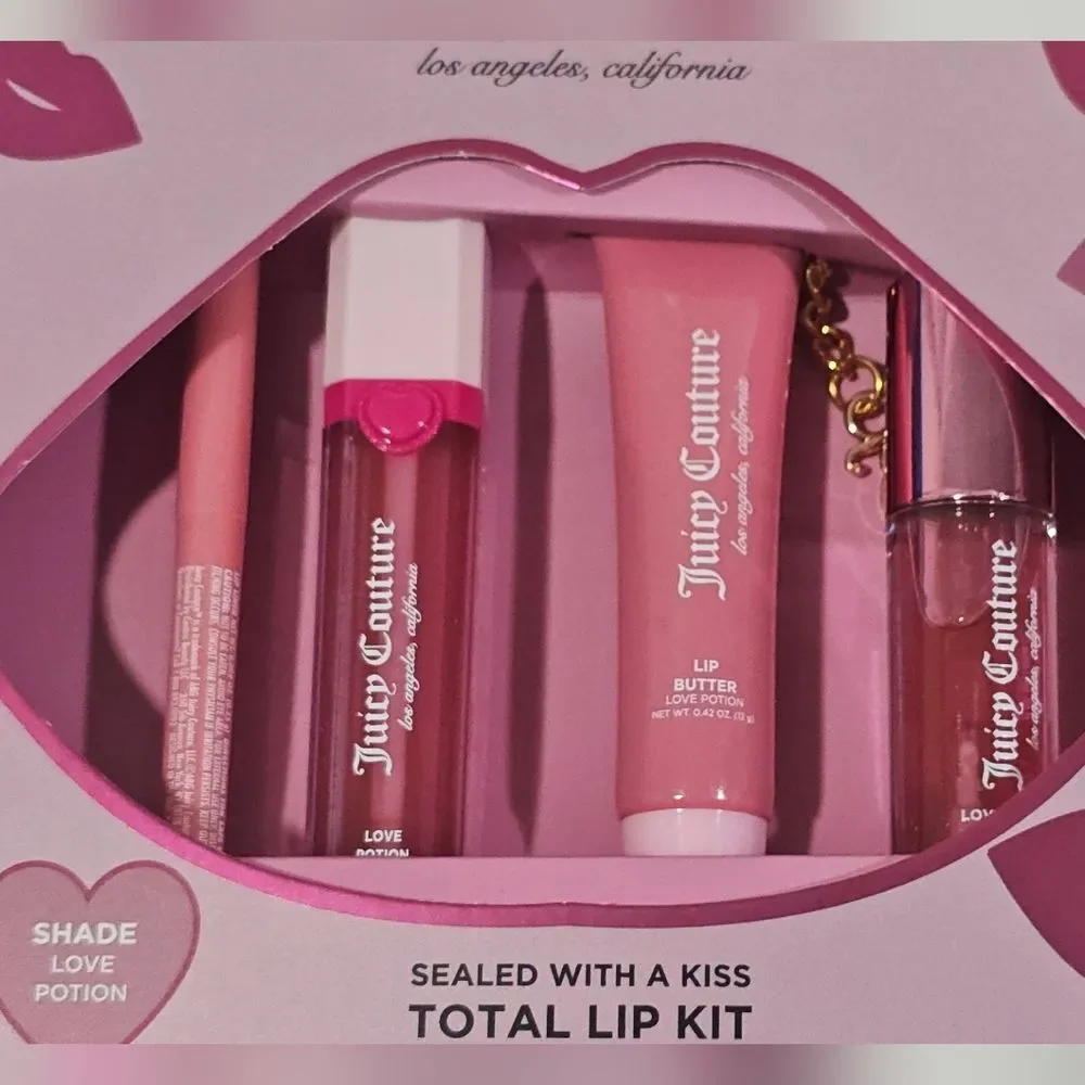 Juicy Couture Sealed With A Kiss Lip Kit Pink Shade Love Potion Gift For Her